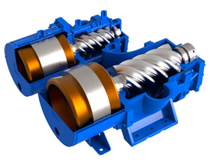 Two-stage oil-cooled  compression host